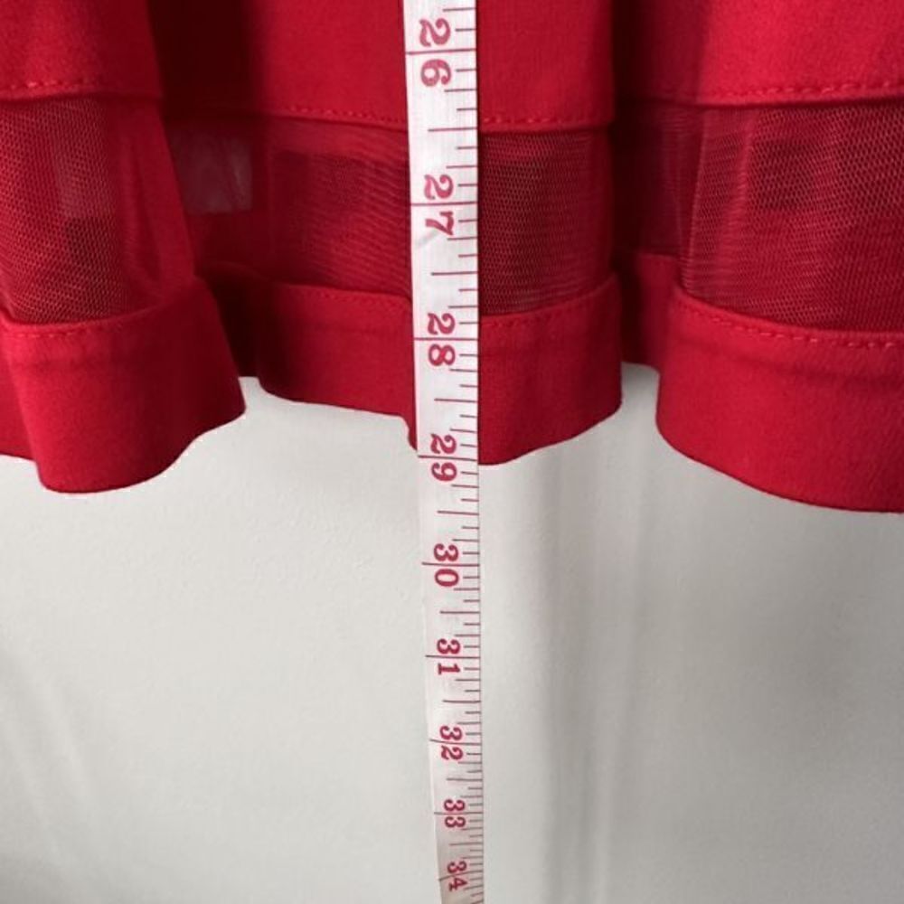 Lulu’s Sheer Factor Red Mesh Skater Dress - Picture 6 of 14